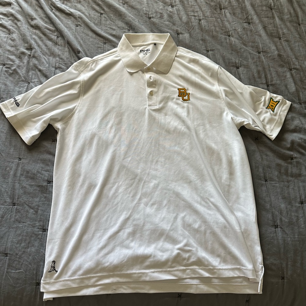 Ping Baylor University Golf polo team issued big 12 patch logo